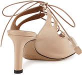 Thumbnail for your product : The Row Dixie Patent Lace-Up Mule, Beige