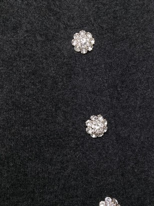 Ganni Crystal-Embellished Cashmere Waistcoat