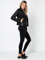 Thumbnail for your product : Glamorous New Womens Studded Biker Jacket In Black Jackets Leather & PU