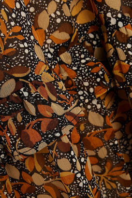 BA&SH Samanta ruffled printed georgette maxi dress