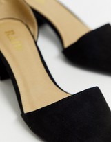 Thumbnail for your product : Raid Julia black ankle strap black mid block heeled shoes