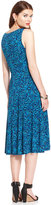 Thumbnail for your product : Jessica Howard Sleeveless Dot-Print Tea-Length Dress