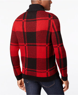 Club Room Men's Shawl-Collar Plaid Sweater, Only at Macy's