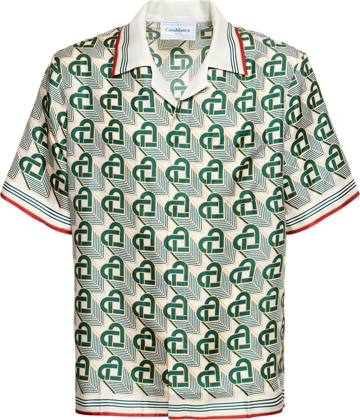 CASABLANCA Diamond Monogram Silk Shirt for Men