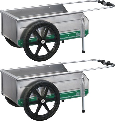 Tipke Manufacturing Company, Inc. TipkeManufacturingCompanyFoldit2200DoItAllPortableRustResistingAluminumFoldingUtilityCart,330LbCapacity,GreenStripe(2Pack)