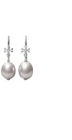 Thumbnail for your product : Tory Burch Double 'T' Pearl Drop Earring