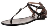 Thumbnail for your product : Sigerson Morrison Leather T-Strap Sandals Black