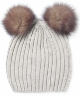 Thumbnail for your product : Helene Berman Double Pom Pom Beanie Hat