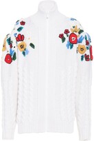 Thumbnail for your product : Miu Miu Floral-Embroidered Cardi-Coat