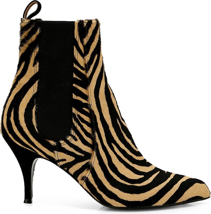 Tabitha Simmons Irvin Zebra-Print Calf Hair & Suede Ankle Boots - ShopStyle