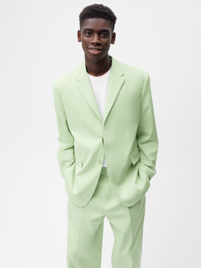 Pangaia Sale Men's Cotton Oversized Tailored Blazer pistachio
