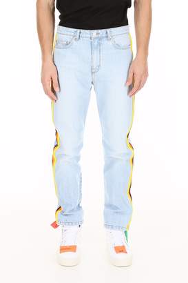 MSGM Tricolor Band Jeans
