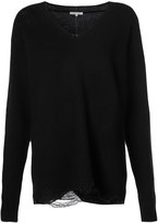 Helmut Lang - distressed v-neck sweater