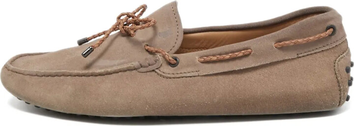 Tod's Vintage Suede Moccasin Loafers