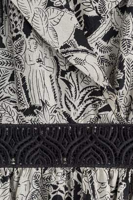 Anna Sui Tropical Print Silk Dress