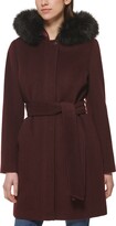 Thumbnail for your product : Cole Haan Women's Belted Faux-Fur-Trim Hooded Coat