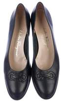 Thumbnail for your product : Ferragamo Leather Round-Toe Pumps