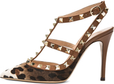 Thumbnail for your product : Valentino Rockstud Punkouture Patent Leather Slingbacks T.100 in Black