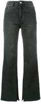 Thumbnail for your product : Ksubi Black Kickn Cropped Flared Jeans