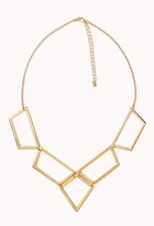 Thumbnail for your product : Forever 21 cutout geo bib necklace