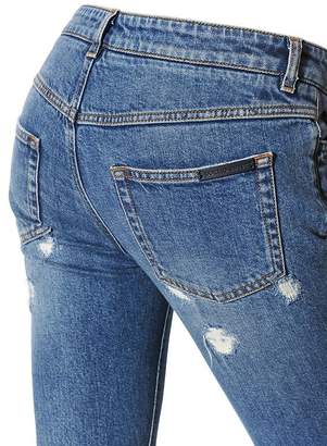 Dolce & Gabbana Skinny Destroyed Cotton Denim Jeans