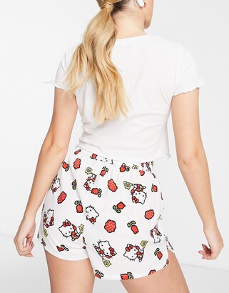 New Girl Order Curve Hello Kitty printed revere trouser pyjama set