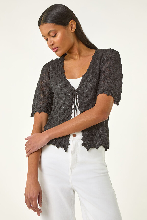 Womens Tie Front Shrug ShopStyle UK