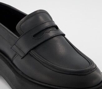 Office Foresight Smooth Sole Chunky Loafers Black Leather