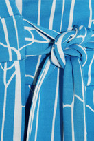 Thumbnail for your product : Diane von Furstenberg Celeste printed silk-jersey wrap playsuit