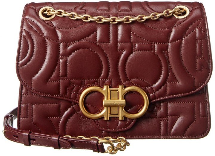 Ferragamo Gancini Flap Quilted Leather Shoulder Bag ShopStyle