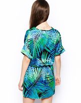 Thumbnail for your product : Liquorish Twist Front Dress in Tropical Print