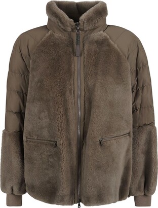 Brunello Cucinelli Long-Sleeved Brushed Zip-Up Jacket