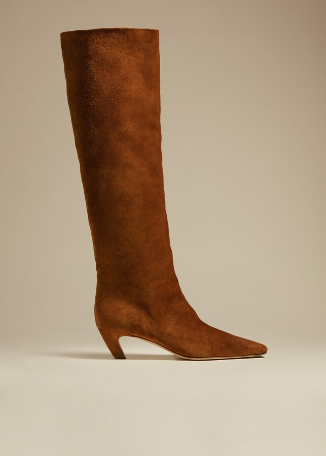 caramel suede boots