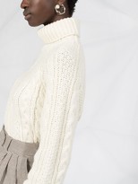 Thumbnail for your product : P.A.R.O.S.H. Roll-Neck Cable Knit Sweater