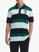Thumbnail for your product : Tommy Hilfiger 1985 Block Stripe Logo Polo Shirt, Desert Sky/Oxygen/Rural Green