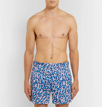 Frescobol Carioca Mid-Length Printed Swim Shorts