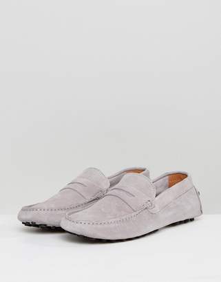 Pier 1 Imports Moccasin Drivers In Grey Suede