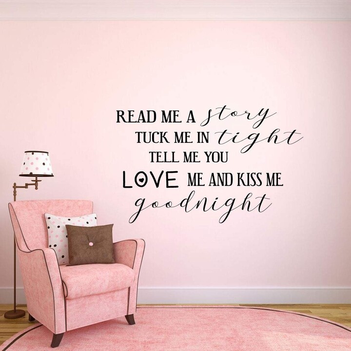 Etsy Wall Decal For Kids | Read Me A Story Bedtime Vinyl Art & Decor For Children's Bedroom Or Playroom