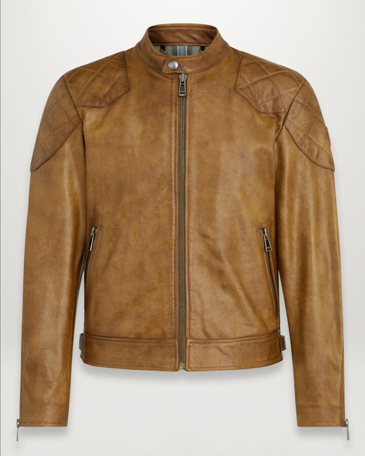 leather jacket golden colour