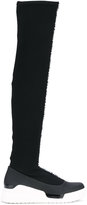 Donna Karan - knit sneaker boots - women - Cuir/Polyester/Autres fibres/rubber - 6.5