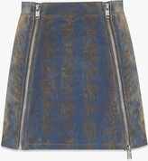 Monogram Jacquard Skirt in Velvet Den 