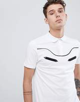 Thumbnail for your product : ASOS DESIGN Tall polo shirt with western piping in white