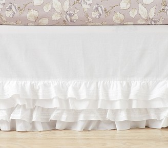 pottery barn ruffle crib skirt