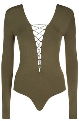Alexander Wang T By Lace-Up Bodysuit