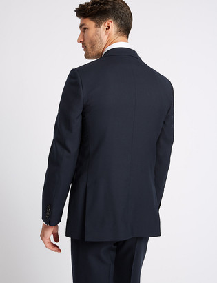 Marks and Spencer Big & Tall Navy Regular Fit Wool Jacket