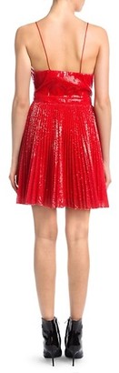 MSGM Pleated Sequin Flare Dress