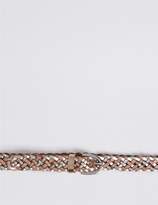 Thumbnail for your product : Marks and Spencer Leather Metallic Weave Hip Belt