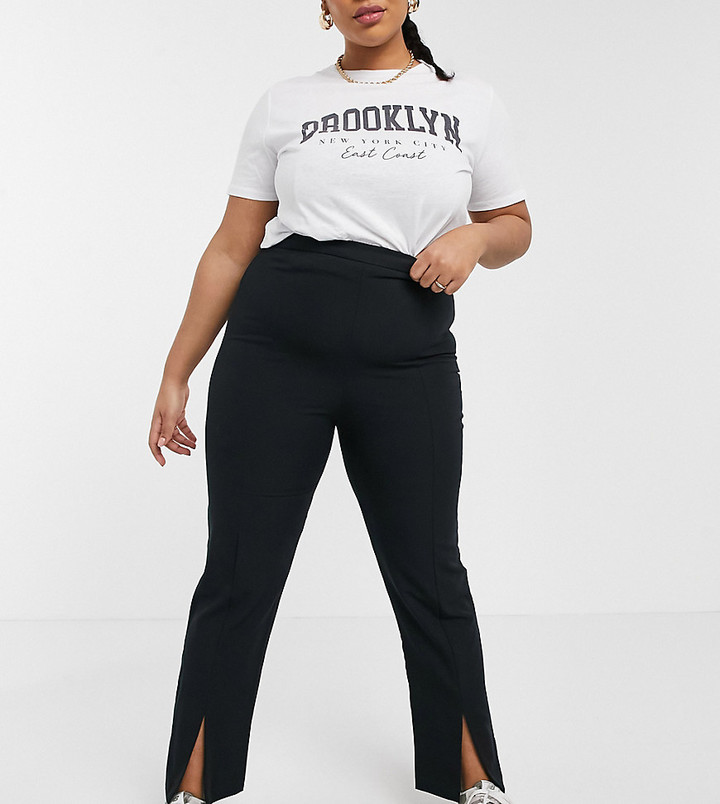 split leg pants plus size