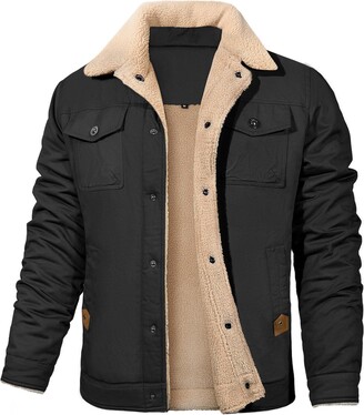 Winter Jacket Mens Military Fleece Warm Jackets Male Fur Collar