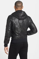 Thumbnail for your product : John Varvatos Hooded Leather Bomber Jacket